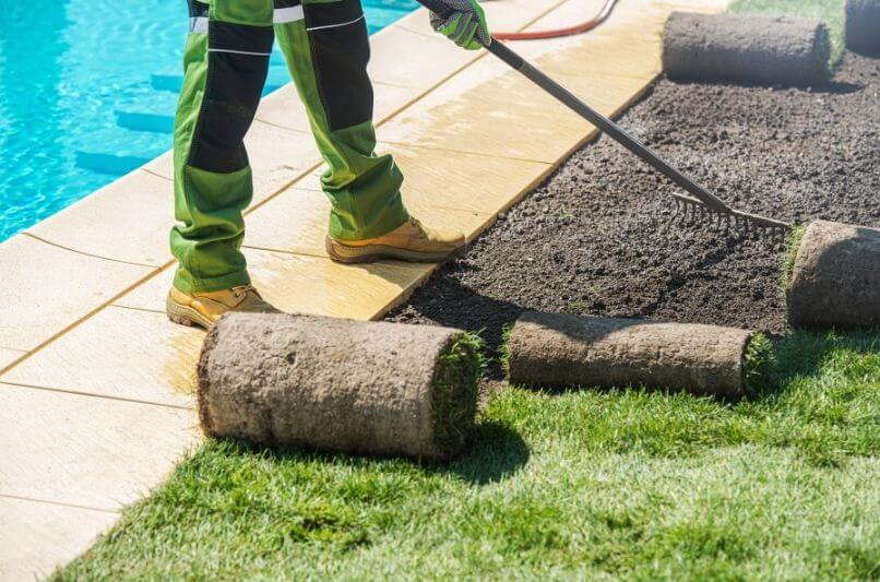 Sod Installation Service near pool in Tyler TX and nearby